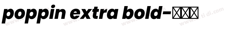 poppin extra bold字体转换